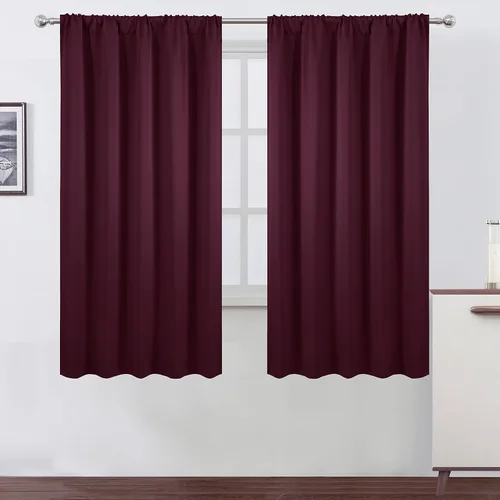 Vista 126 de LEMOMO Cortinas opacas de 42 x 54 pulgadas, juego de 2 paneles de cortinas con aislamiento térmico para oscurecer la habitación