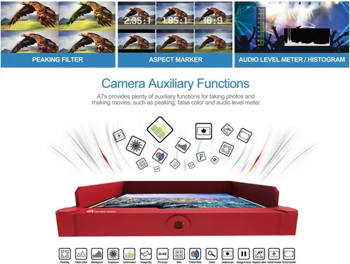 Vista 6 de Lilliput Monitor A7s Full HD de 7 pulgadas con asistencia de cámara 4K