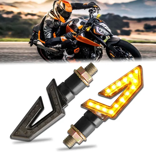 Vista 11 de JMTBNO 4 luces intermitentes universales para motocicleta, 15 luces LED intermitentes compatibles con Honda, Yamaha, Suzuki, Street Sports Bike Dirt