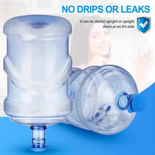 Vista 3 de Tapa para jarra de agua de 5 galones, tapas de botella de agua de 5 galones, tapa superior de silicona reutilizable, sin derrames, se adapta a