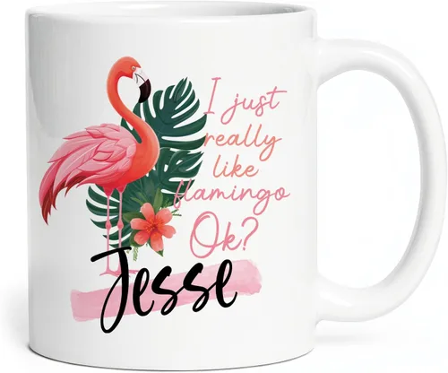 Vista 13 de Taza de flamenco personalizada 2023, Flock Of Flamingo Mug para cumpleaños de los amantes del flamenco, taza de café personalizada de flamenco