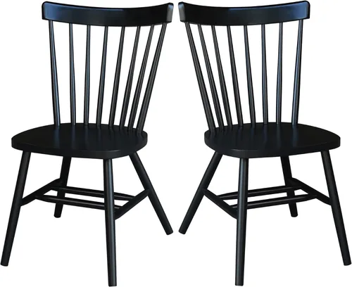 Vista 9 de International Concepts Silla Copenhagen con patas lisas, color negro