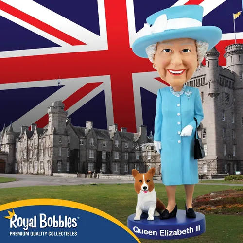 Vista 6 de Royal Bobbles Estatua coleccionable de la reina Isabel II Bobblehead