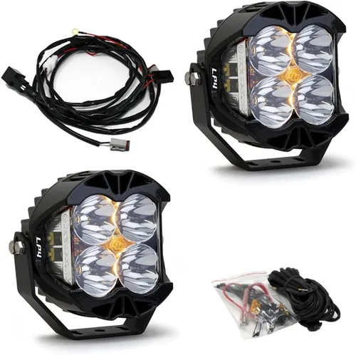 Vista 4 de Baja Designs LP4 Pro - Cápsula de luz LED - 2 piezas con arnés de cableado (para conducción/combo; ámbar) Luz auxiliar LED todoterreno, 4,428