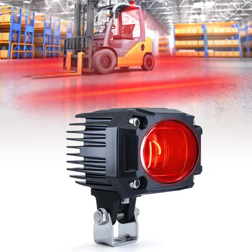 Vista 9 de eTzone Nueva carretilla elevadora LED luz azul luz de línea recta carretilla elevadora luz de seguridad 10W DC 10-80V Almacén Área peligrosa
