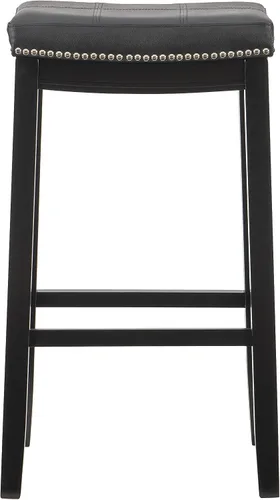 Vista 4 de Linon Claridge Taburete de bar, de 32 pulgadas., Madera, Negro