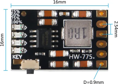 Vista 4 de 10 unids 2A 5V descarga de carga módulo integrado 3.7 V 4.2 V batería de litio Boost protección de energía móvil DIY módulo de placa PCB electrónico