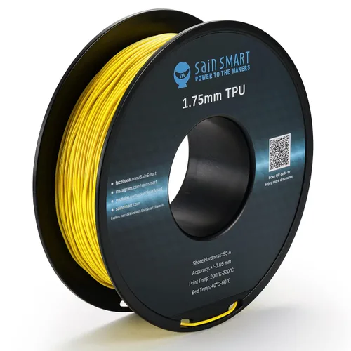 Vista 11 de SainSmart - Filamento de impresión 3D flexible de TPU, 1.75 mm, 0.8 kg, precisión dimensional +/- 0.05 mm, Kaoss Violeta