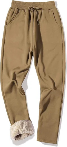 Vista 42 de MACHLAB Pantalones deportivos térmicos de forro polar para hombre, pantalones de chándal gruesos y cálidos para invierno