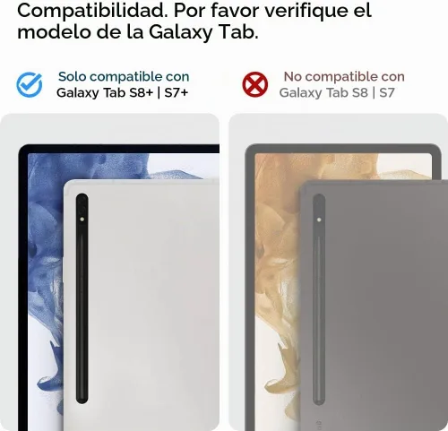 Vista 2 de Spigen Funda rígida rígida para Galaxy Tab S8+ Plus/S7+ Plus (2020), Tough Armor Pro con soporte y soporte integrado para S Pen, protección de doble