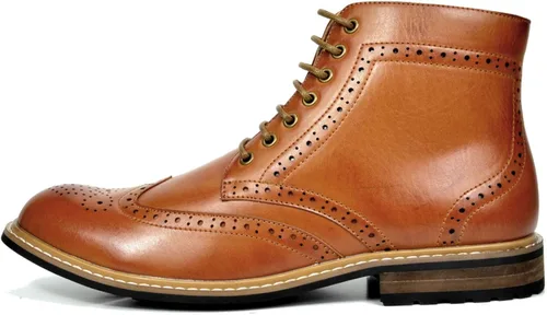 Vista 2 de Bruno Marc - Botas de vestir de motocicleta al tobillo para hombre