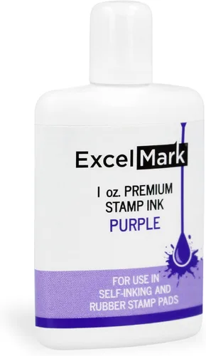 Vista 14 de ExcelMark Premium - Tinta de recambio para sellos autoentintados - 1 onza (Negro)