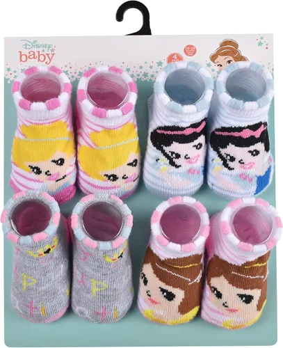 Vista 2 de Disney Princess Paquete múltiple de calcetines de cuarto de bebé para niñas Nieve