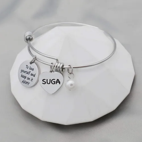 Vista 5 de G-Ahora Kpop Army Bracelet Kpop Bangtan Boys Jewelry JIMIN JK JIN RM SUGA JHOPE V Bracelet Best Gift for The Army