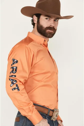 Vista 55 de Ariat Camisa de sarga con logotipo del equipo para hombre