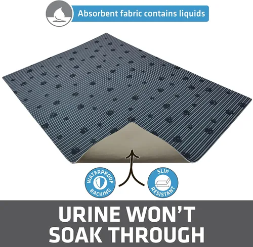 Vista 3 de Drymate Tapete Original para arena para gatos, contiene desorden de la caja, protege los suelos, a prueba de orina, lavable a máquina, suave