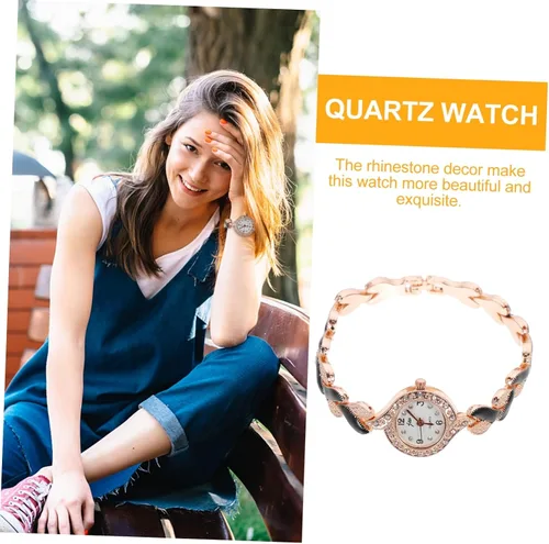 Vista 4 de KONTONTY Reloj de pulsera de cuarzo, elegante reloj de pulsera para mujer, reloj de moda para mujer, reloj para mujer, adolescente, niña, reloj