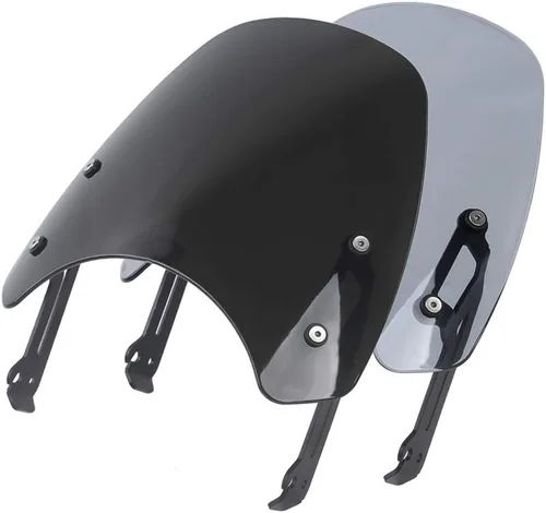 Vista 2 de Parabrisas de motocicleta de carbono para motocicleta, deflector de viento, protección compatible con Ducati Scrambler Classic Icon 2015 2016 2017