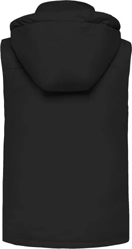 Vista 2 de wantdo Chaleco de invierno cálido para hombre, chaleco acolchado a prueba de viento con capucha