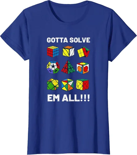 Vista 67 de Competitive Puzzle Cube Gotta Solve Em All Speed Cubing T-Shirt Asphalt Grey