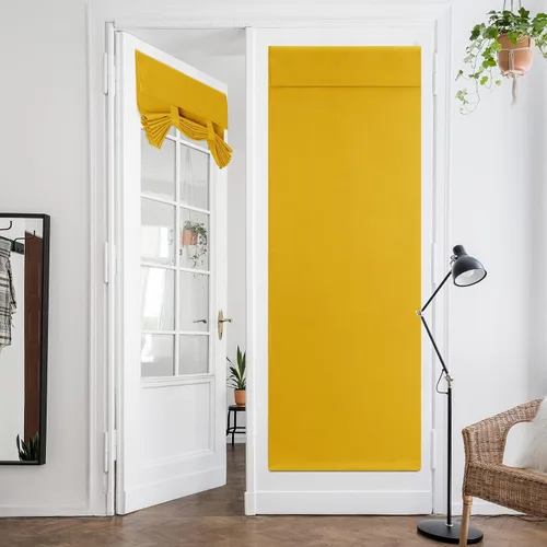 Vista 103 de HOMEIDEAS Cortinas Opacas para Aula para Puerta Principal, Cubierta de Ventana de Puerta de Aula, Persianas de Privacidad con Aislamiento Térmico