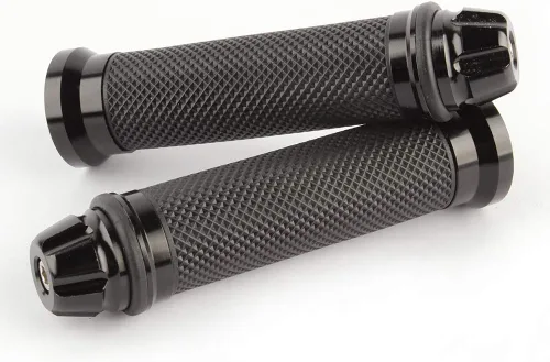 Vista 2 de Motorcycle 7/8" CNC Hand Grips Aluminum Rubber Gel Handlebar for Sport Bike(Red)