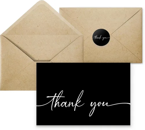 Vista 7 de Tarjetas de agradecimiento Beyond Grateful - Paquete a granel de 20 con sobres Kraft y pegatinas, 4 x 6 pulgadas de aspecto profesional, adecuadas