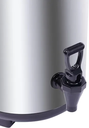 Vista 5 de Dispensador de bebidas aislado, dispensador térmico de bebidas frías y calientes de acero inoxidable de 12L/3.2 galones con espita, para té caliente