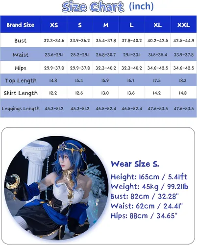 Vista 6 de NSPSTT Genshin Impact Furina Cosplay Focalors Costume Lynette Genshin Cosplay Full Set
