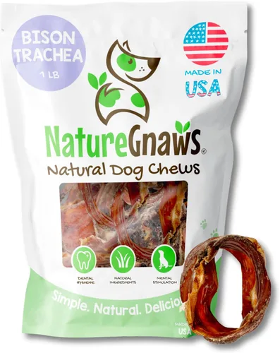 Vista 9 de Nature Gnaws Masticables de tráquea de ternera para perros de 3 pulgadas (12 unidades) – Huesos masticables naturales crujientes de larga duración