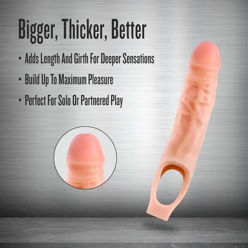 Vista 4 de Blush Novelties, Performance - Extensor de vaina de pene ultra suave X5 Plus de 9 pulgadas – Extiende tu pene de 0.5 pulgadas – Grosor hasta 1.5