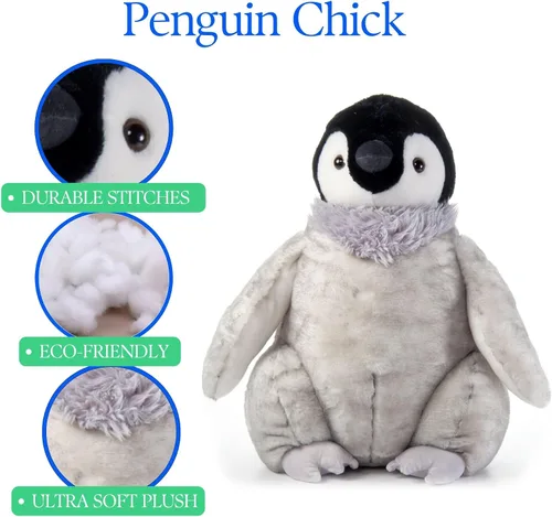 Vista 9 de The Petting Zoo Peluche de pingüino de pollito, regalos para niños, animales marinos Wild Onez, juguete de peluche jumbo de pingüino de 19 pulgadas