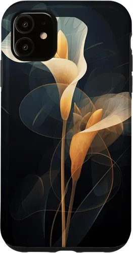 Vista 8 de Elegant Minimalist Calla Lily Abstract Dots Lines Background Case for iPhone 16