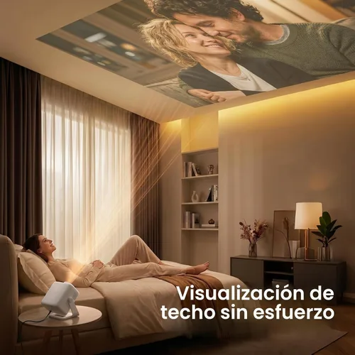 Vista 8 de 【3500ANSI y Google TV y 4K】Proyector inteligente con WiFi y Bluetooth, enfoque automático VISSPL AI y proyector portátil Keystone automático