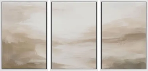 Vista 197 de SIGNWIN Lienzo enmarcado para pared, juego de arte de collage de hojas transparentes en blanco y negro, ilustraciones de naturaleza silvestre, arte
