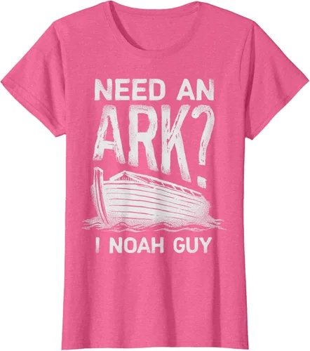 Vista 52 de Need an Ark I Noah Guy Funny Christian Men Women Pun Humour T-Shirt Negro