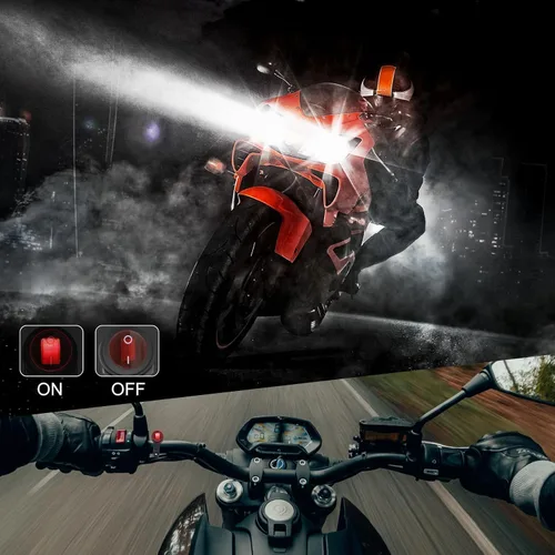 Vista 5 de OFFROADTOWN Kit de arnés de cableado para barra de luz LED de 1 cable con interruptor de manillar de motocicleta 7/8" 12V 40A Relé Fusible Arnés
