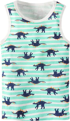 Vista 41 de Camisetas sin mangas de algodón suave para niños pequeños, paquete de 3
