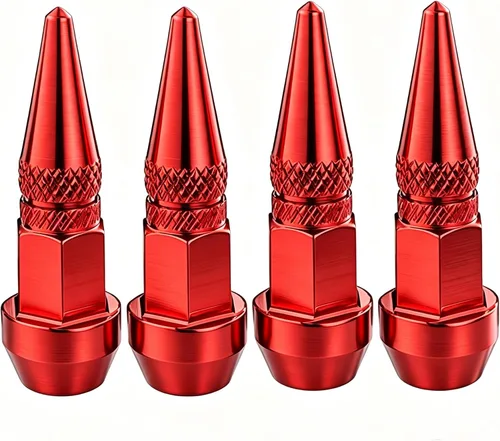 Vista 8 de Lunsom Cubierta de metal para válvulas de neumáticos, tapas de vástago de válvula de espiga, cubiertas de presión de neumáticos, accesorios