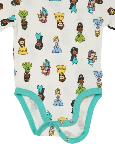 Vista 7 de Tienda Essentials Disney para bebés niñas Marvel Star Wars Body de princesa de manga larga, paquete de 5