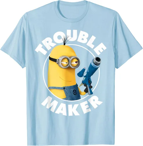 Vista 88 de Despicable Me Minions Kevin Fabricante de Problemas Gráfico Camiseta Negro