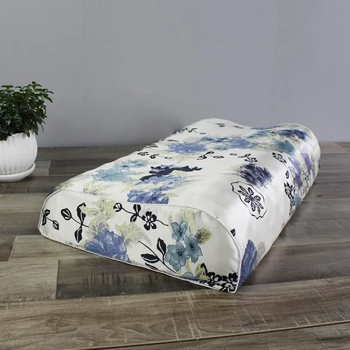 Vista 8 de Funda de almohada de seda para almohada de cuello de espuma viscoelástica, funda de almohada de seda de morera pura para almohada cervical de Beige
