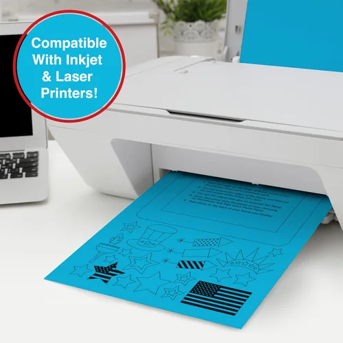 Vista 5 de PrintWorks Americana Cardstock 8.5 x 11 pulgadas – 200 hojas – Colores de cartulina rojo, blanco y azul – Ideal para proyectos escolares
