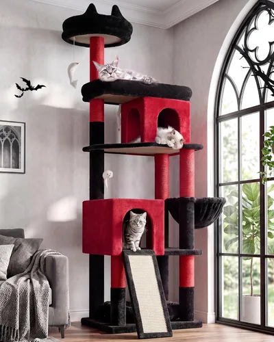 Vista 12 de Globlazer Árboles para Gatos de Servicio Pesado para Gatos Grandes, Árbol para Gatos Maine Coon Resistente de 72 pulgadas para Gatos Grandes de 20+