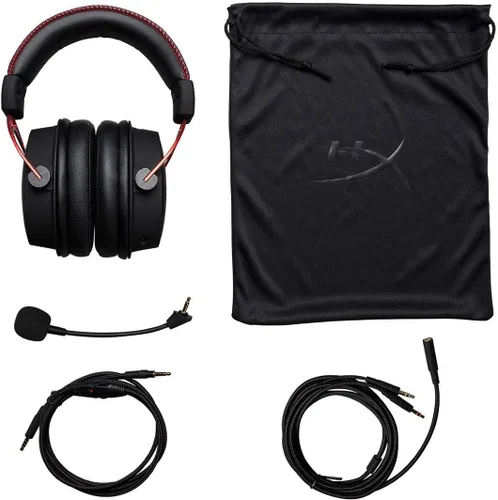 Vista 7 de HyperX Cloud Alpha - Auriculares para juegos controladores de doble cámara marco de aluminio duradero micrófono desmontable funciona con PC PS4 PS4