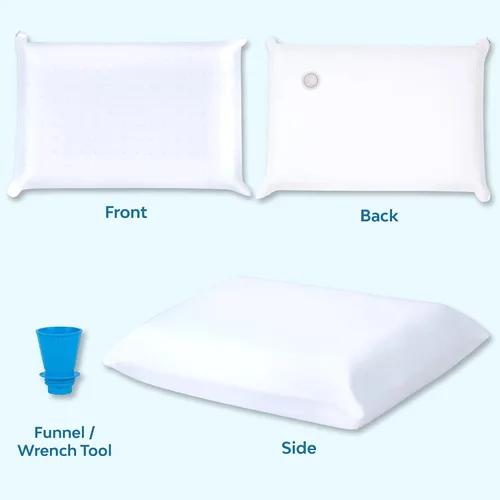 Vista 7 de Mediflow Almohada de agua de espuma viscoelástica de gel refrescante, almohada ajustable para aliviar el dolor de cuello, almohada para dormir