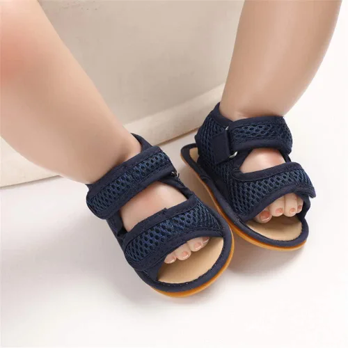 Vista 2 de E-FAK Sandalias de verano para bebés y niñas al aire libre, playa, suela suave de goma antideslizante para recién nacidos, zapatos para primeros