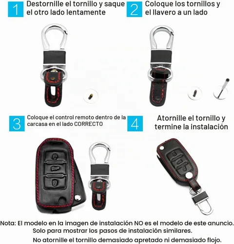 Vista 6 de MECHCOS Compatible con Dodge Durango Challenger Charger Hornet Jeep Compass Grand Cherokee WK Ram Promaster 1500 2500 3500 Chrysler 300 Funda