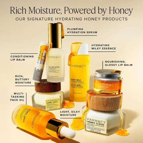 Vista 8 de Farmacy Honey Cloud Crema hidratante facial – Loción facial ligera con ácido hialurónico + péptidos – Humedad transpirable + reparación de barreras