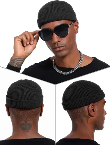 Vista 2 de vidsel Gorro de lana fina de pescador para hombres y mujeres, gorra de moda